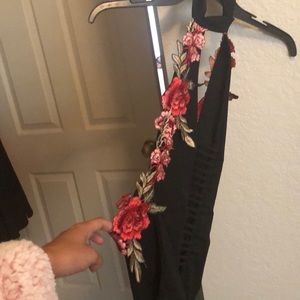 Embroidered black cutout one price